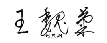 骆恒光王魏菊草书个性签名怎么写