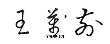 骆恒光王万前草书个性签名怎么写