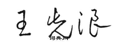 骆恒光王先浪草书个性签名怎么写
