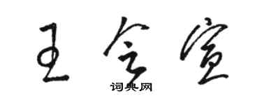 骆恒光王会宣草书个性签名怎么写
