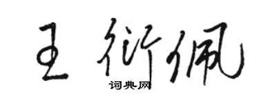 骆恒光王衍佩草书个性签名怎么写