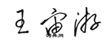 骆恒光王宙游草书个性签名怎么写