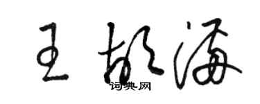 骆恒光王胡满草书个性签名怎么写