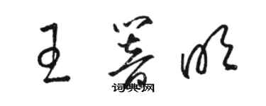 骆恒光王响明草书个性签名怎么写