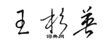 骆恒光王杉英草书个性签名怎么写