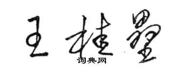 骆恒光王桂垒草书个性签名怎么写