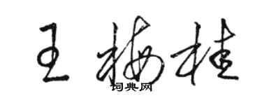 骆恒光王梅桂草书个性签名怎么写