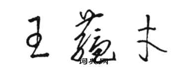 骆恒光王蕴才草书个性签名怎么写