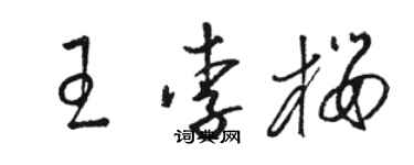 骆恒光王李樱草书个性签名怎么写