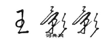 骆恒光王影影草书个性签名怎么写