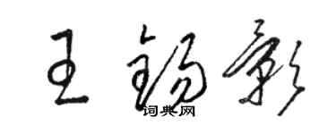 骆恒光王锡影草书个性签名怎么写