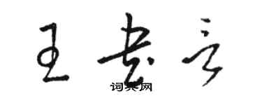 骆恒光王书言草书个性签名怎么写