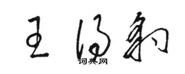 骆恒光王得豹草书个性签名怎么写