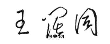 骆恒光王阔同草书个性签名怎么写