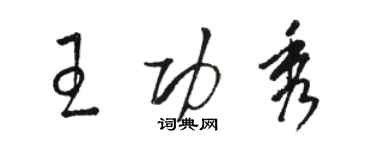 骆恒光王功秀草书个性签名怎么写