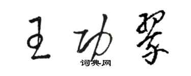 骆恒光王功翠草书个性签名怎么写