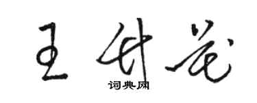 骆恒光王竹花草书个性签名怎么写