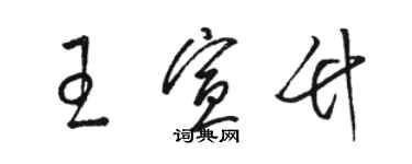 骆恒光王宣竹草书个性签名怎么写