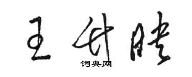 骆恒光王竹映草书个性签名怎么写