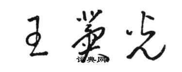 骆恒光王冀光草书个性签名怎么写