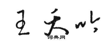 骆恒光王夭吟草书个性签名怎么写
