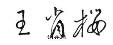 骆恒光王肖樱草书个性签名怎么写