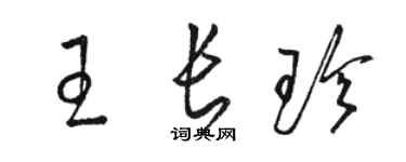 骆恒光王长珍草书个性签名怎么写