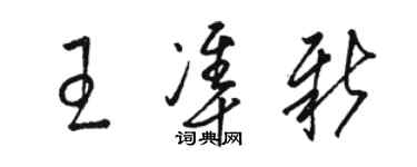 骆恒光王准新草书个性签名怎么写