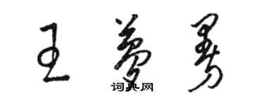 骆恒光王梦曼草书个性签名怎么写