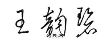骆恒光王韵碧草书个性签名怎么写