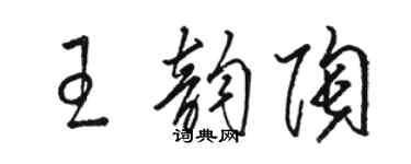 骆恒光王韵陶草书个性签名怎么写