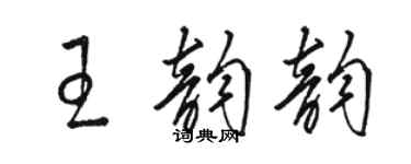骆恒光王韵韵草书个性签名怎么写