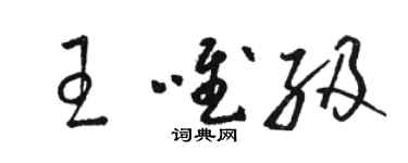 骆恒光王唯级草书个性签名怎么写