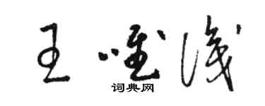 骆恒光王唯识草书个性签名怎么写