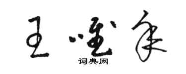 骆恒光王唯年草书个性签名怎么写