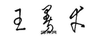 骆恒光王曼幸草书个性签名怎么写