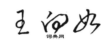 骆恒光王向如草书个性签名怎么写