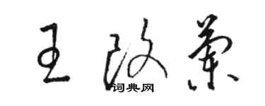 骆恒光王改兰草书个性签名怎么写