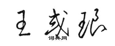 骆恒光王或琅草书个性签名怎么写