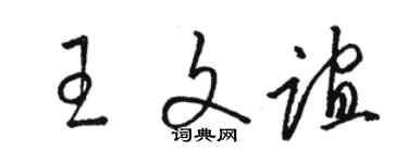 骆恒光王文谊草书个性签名怎么写