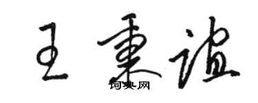 骆恒光王秉谊草书个性签名怎么写