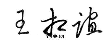 骆恒光王相谊草书个性签名怎么写
