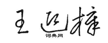 骆恒光王迎樟草书个性签名怎么写
