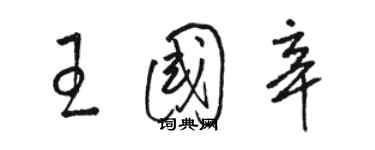 骆恒光王国辛草书个性签名怎么写