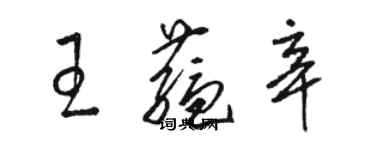 骆恒光王蕴辛草书个性签名怎么写