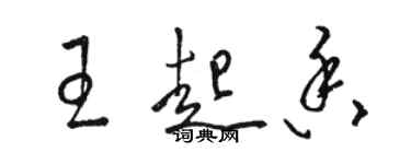 骆恒光王起香草书个性签名怎么写