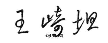 骆恒光王崎坦草书个性签名怎么写