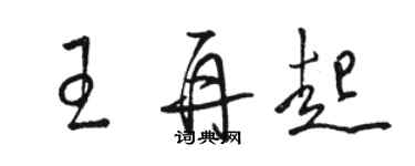 骆恒光王再起草书个性签名怎么写