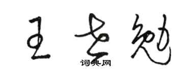 骆恒光王世勉草书个性签名怎么写