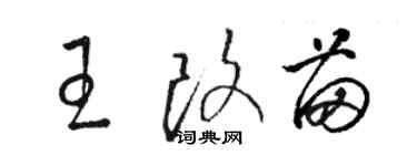 骆恒光王改苗草书个性签名怎么写